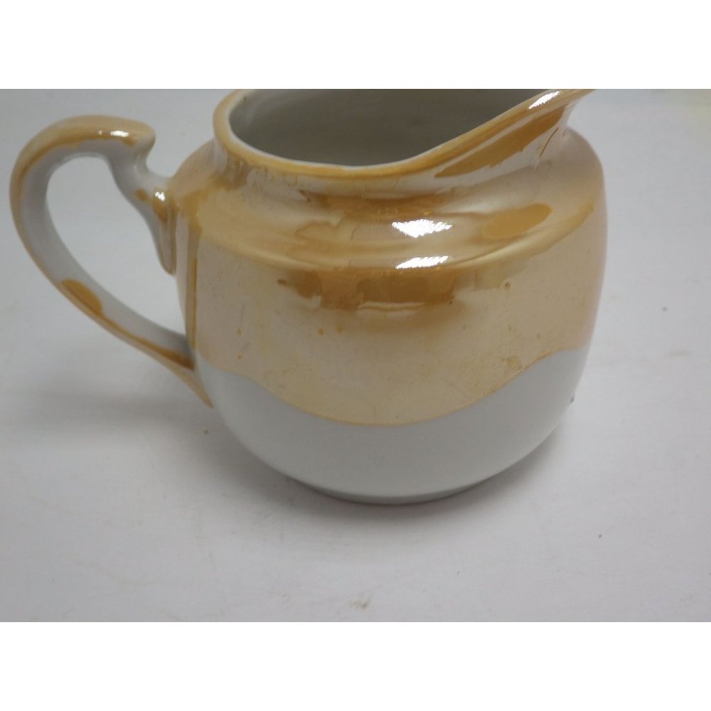 Creamer Gold Lusterware Ceramic Vintage Japan Winter Scene - Picture 4 of 10